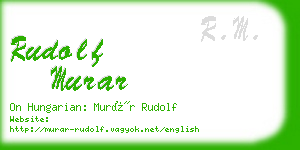 rudolf murar business card
